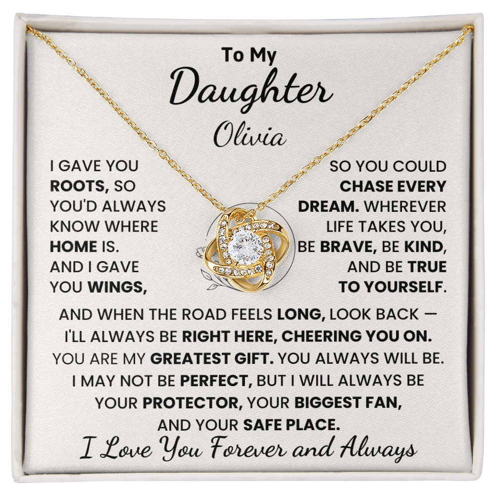 To My Daughter Personalized Name Necklace.