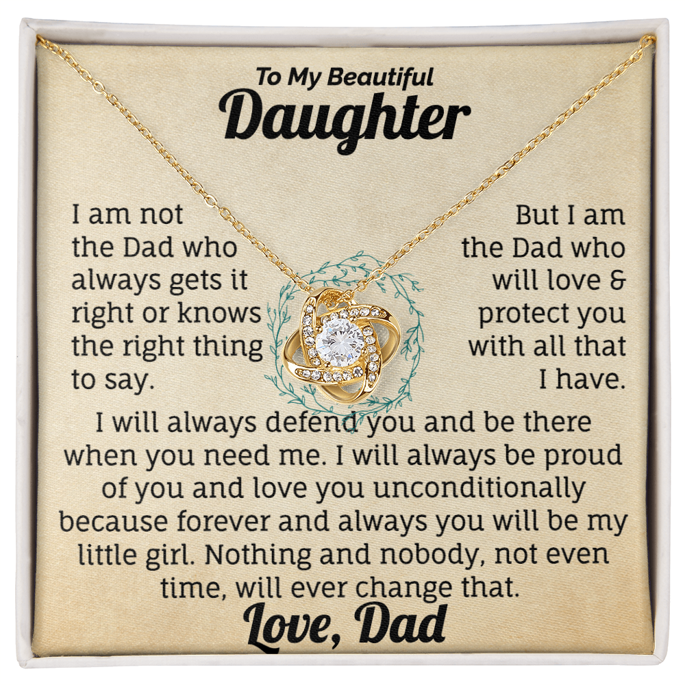 To My Beautiful Daughter Personalised Name Necklace.