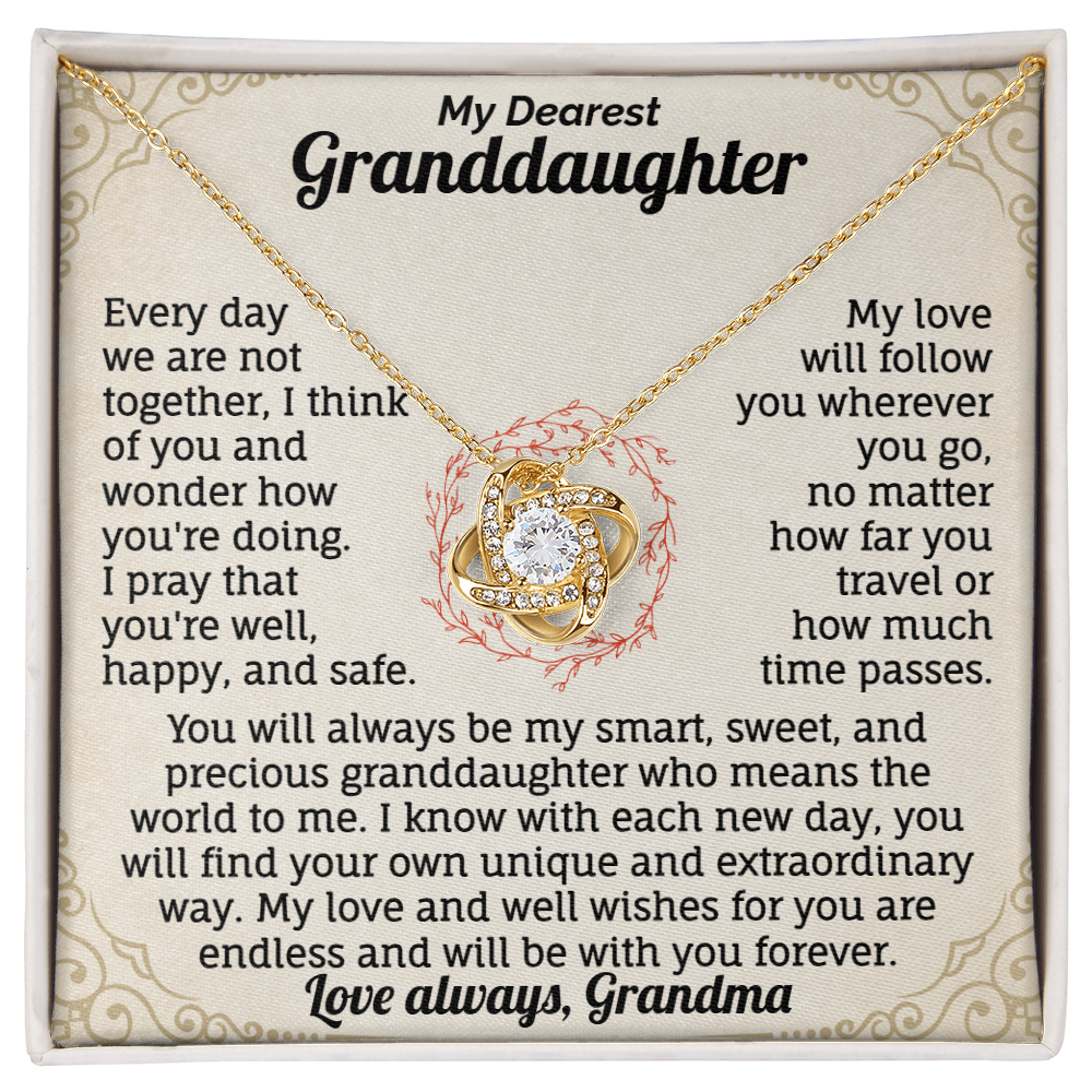 My Dearest Granddaughter, I pray that you're well, happy, and safe Necklace.