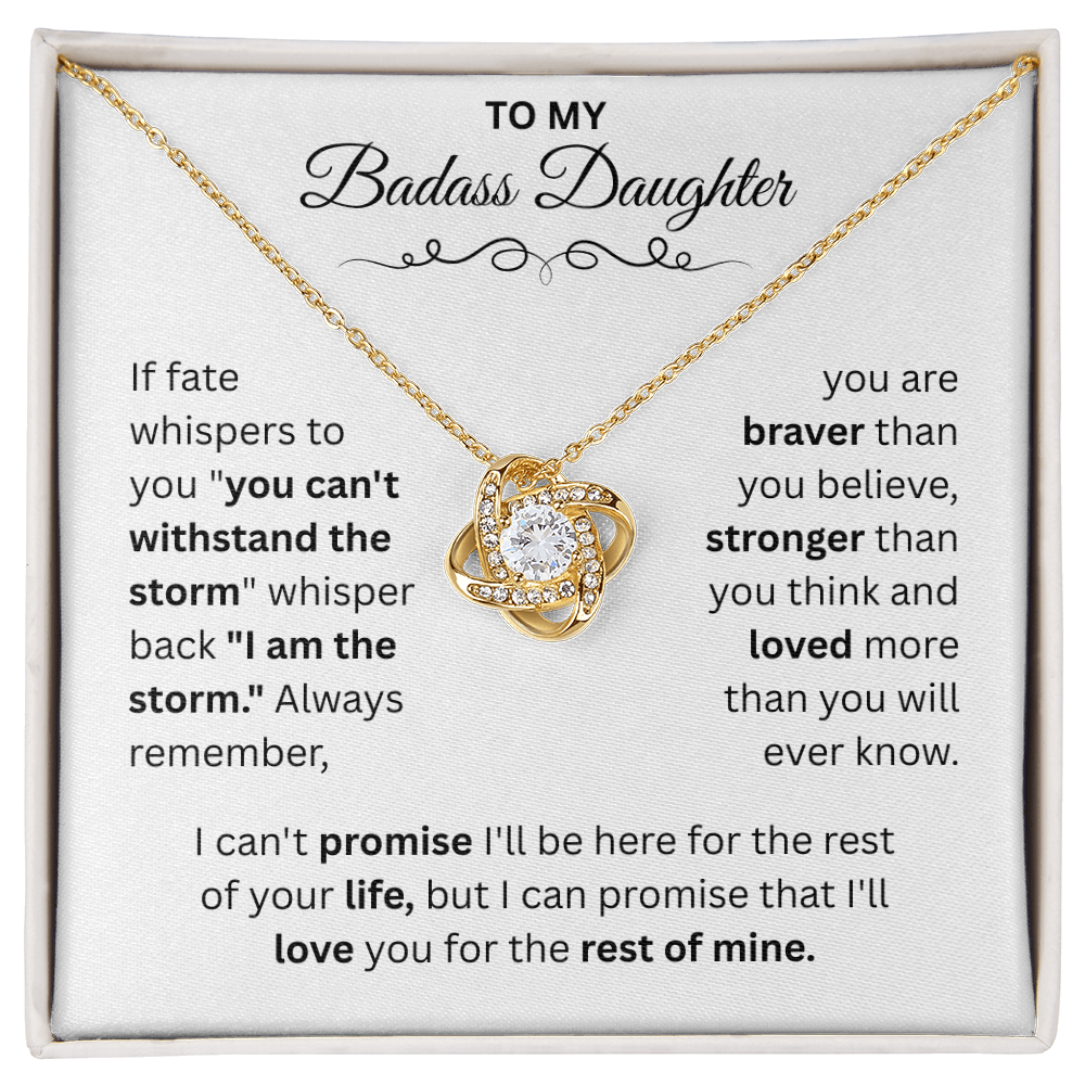 To My Badass Daughter Necklace.