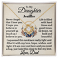 To My Daughter Be Bold and Beautiful | Personalized Name Necklace from Dad.