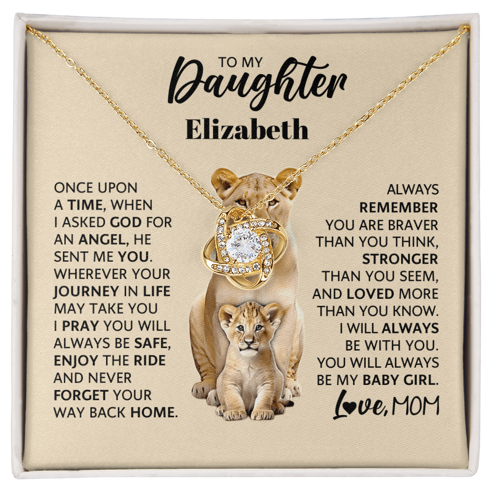 To My Daughter Pesonalized Name Necklace from MOM.