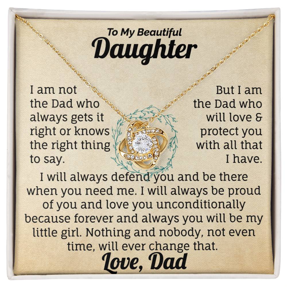 To My Beautiful Daughter Necklace.