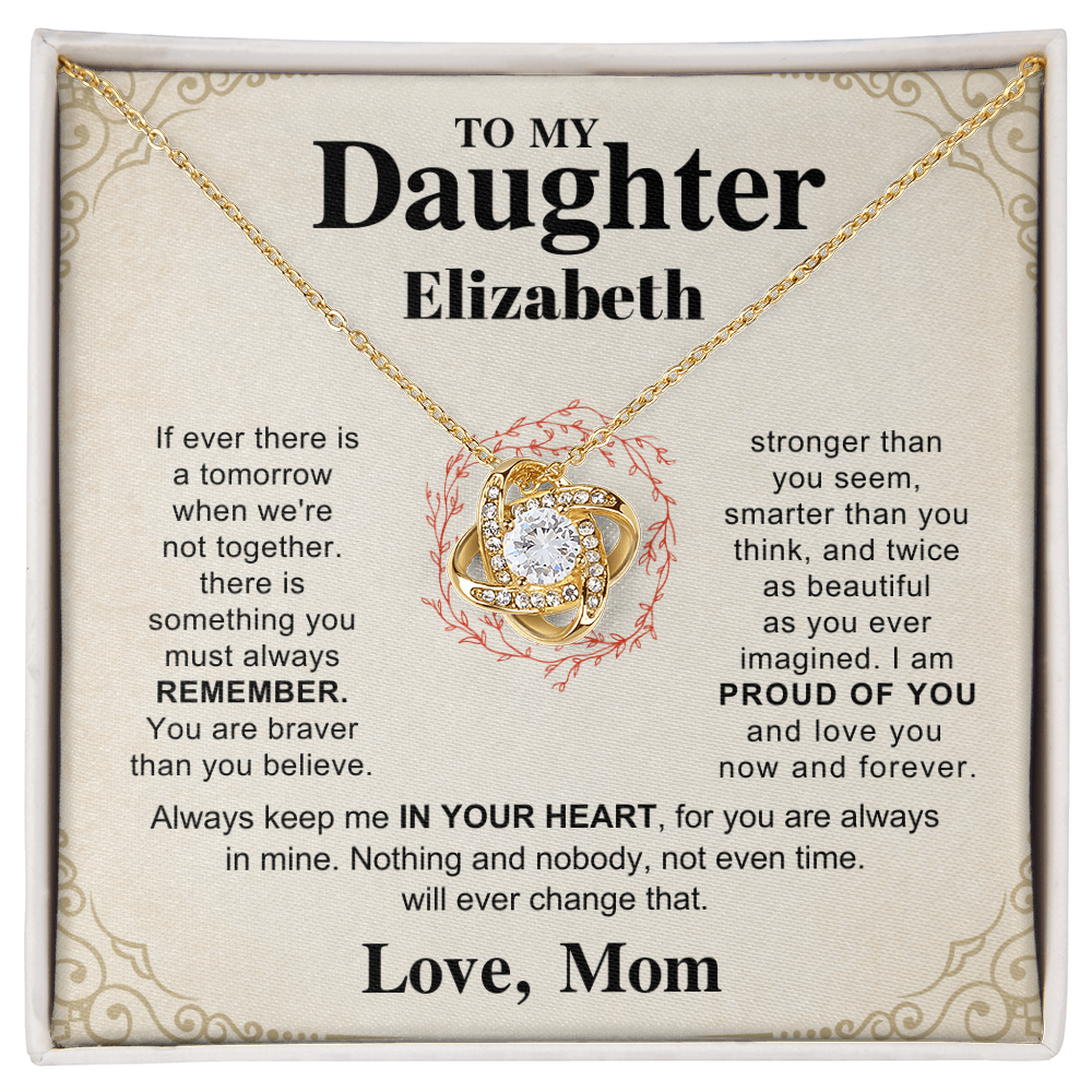 To My Daughter Personalized Name Necklace from MOM.