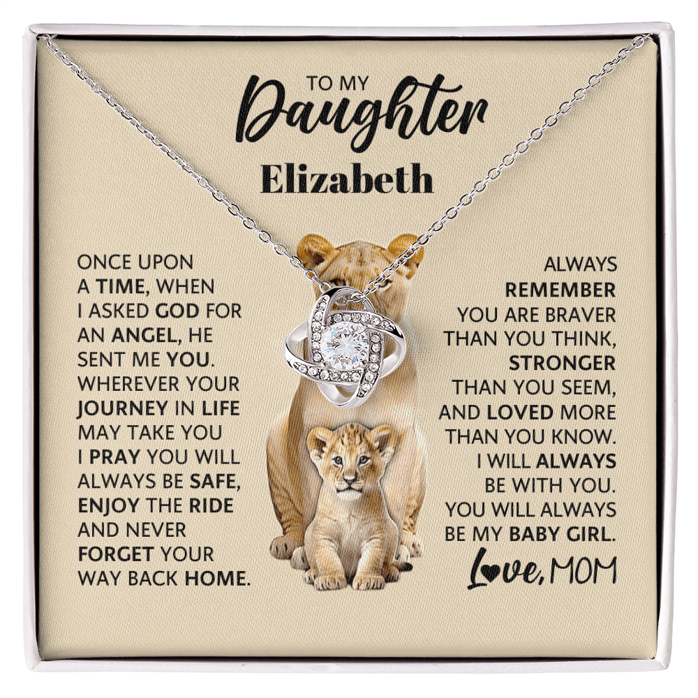 To My Daughter Pesonalized Name Necklace from MOM.