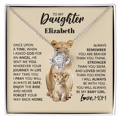To My Daughter Pesonalized Name Necklace from MOM.