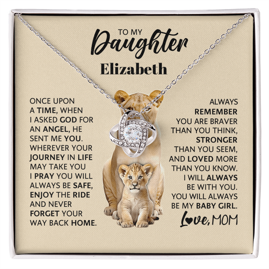 To My Daughter Pesonalized Name Necklace from MOM.