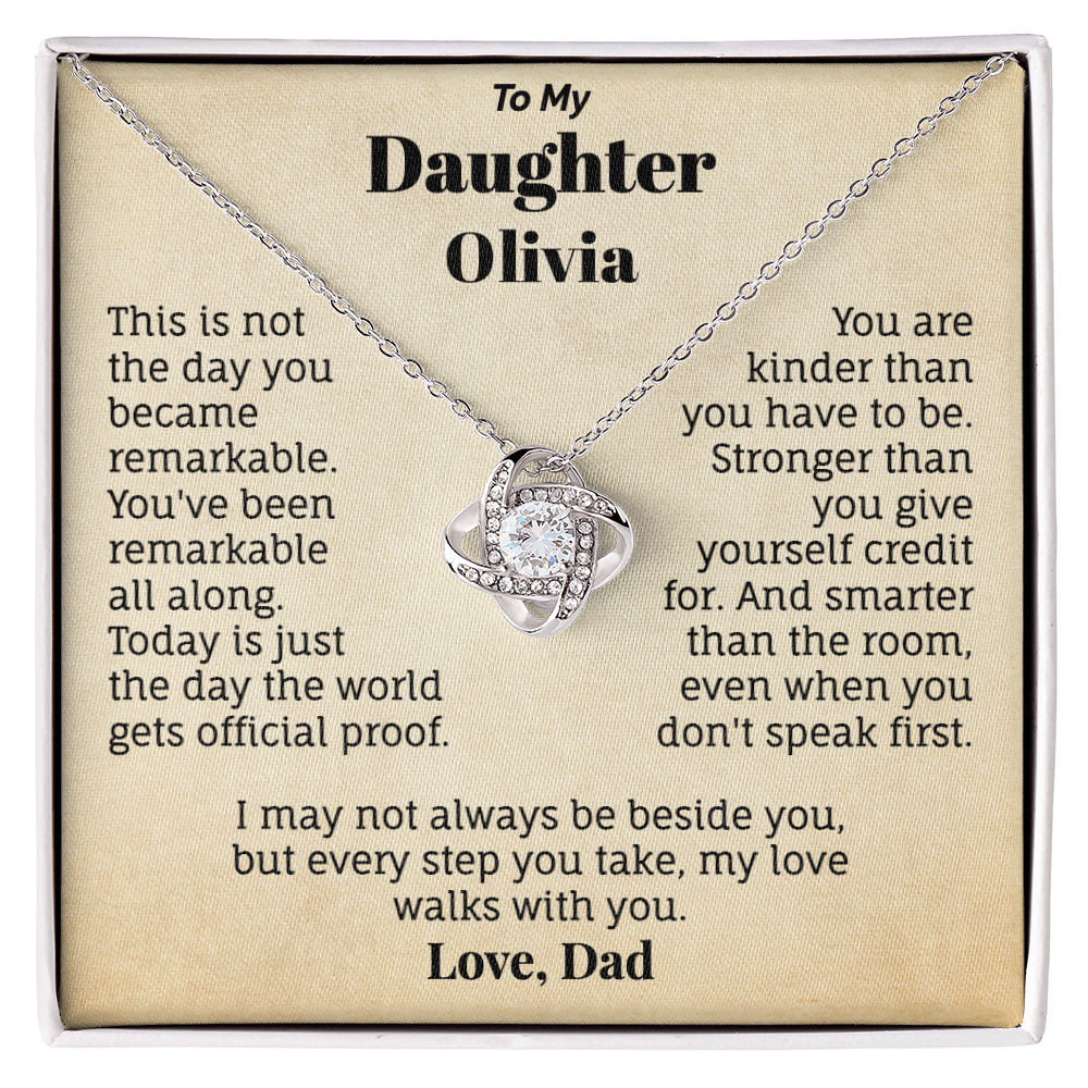 To My Daughter Personalized Name Necklace from Dad.