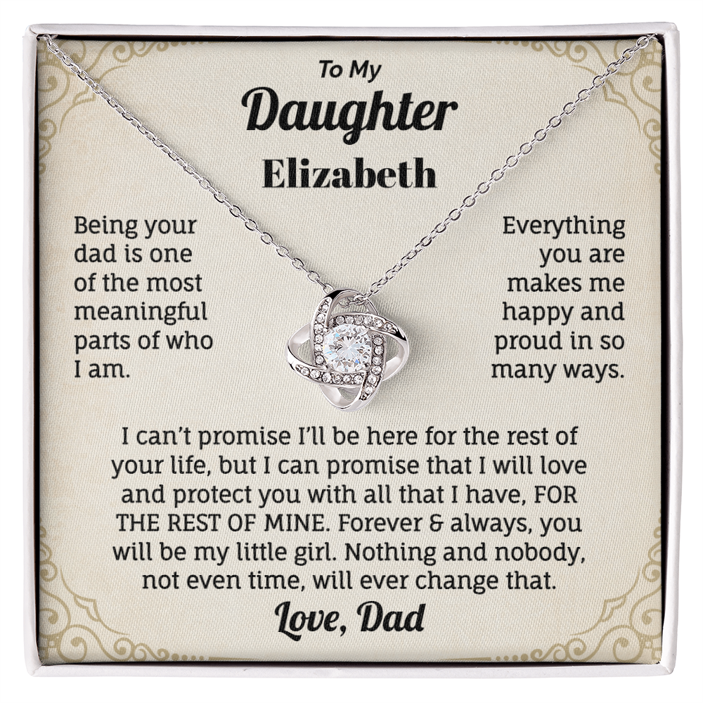 To My Daughter Personalized Name Necklace From Dad.