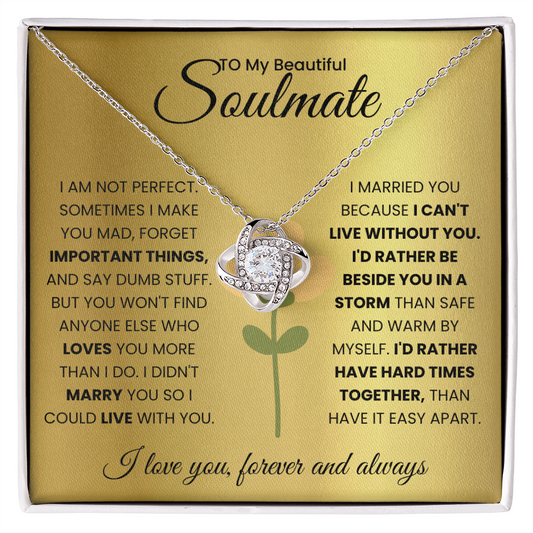 To My Beautiful Soulmate Necklace.