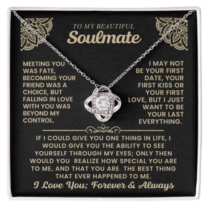 To My Beautiful Soulmate Necklace.