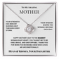 To My Amazing Mother | Mother's Day Love Knot Necklace.