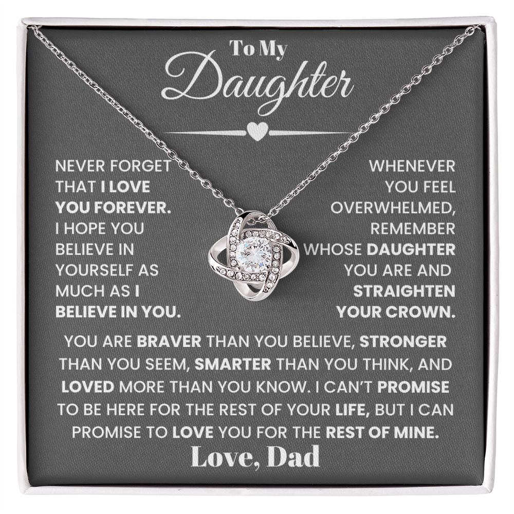 To My Daughter Necklace from Dad.