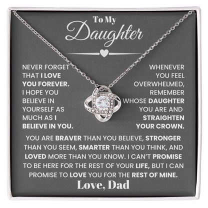 To My Daughter Necklace from Dad.