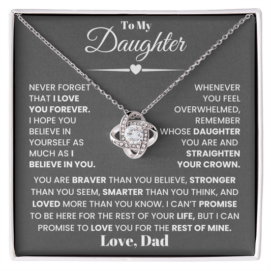 To My Daughter Necklace from Dad.