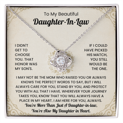 To My Beautiful Daugher-In-Law Necklace.
