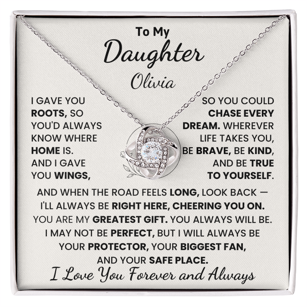 To My Daughter Personalized Name Necklace.