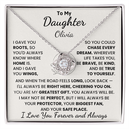 To My Daughter Personalized Name Necklace.