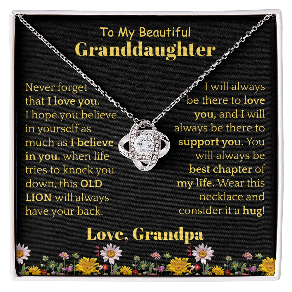 To My Beautiful Granddaughter Necklace from Grandpa.