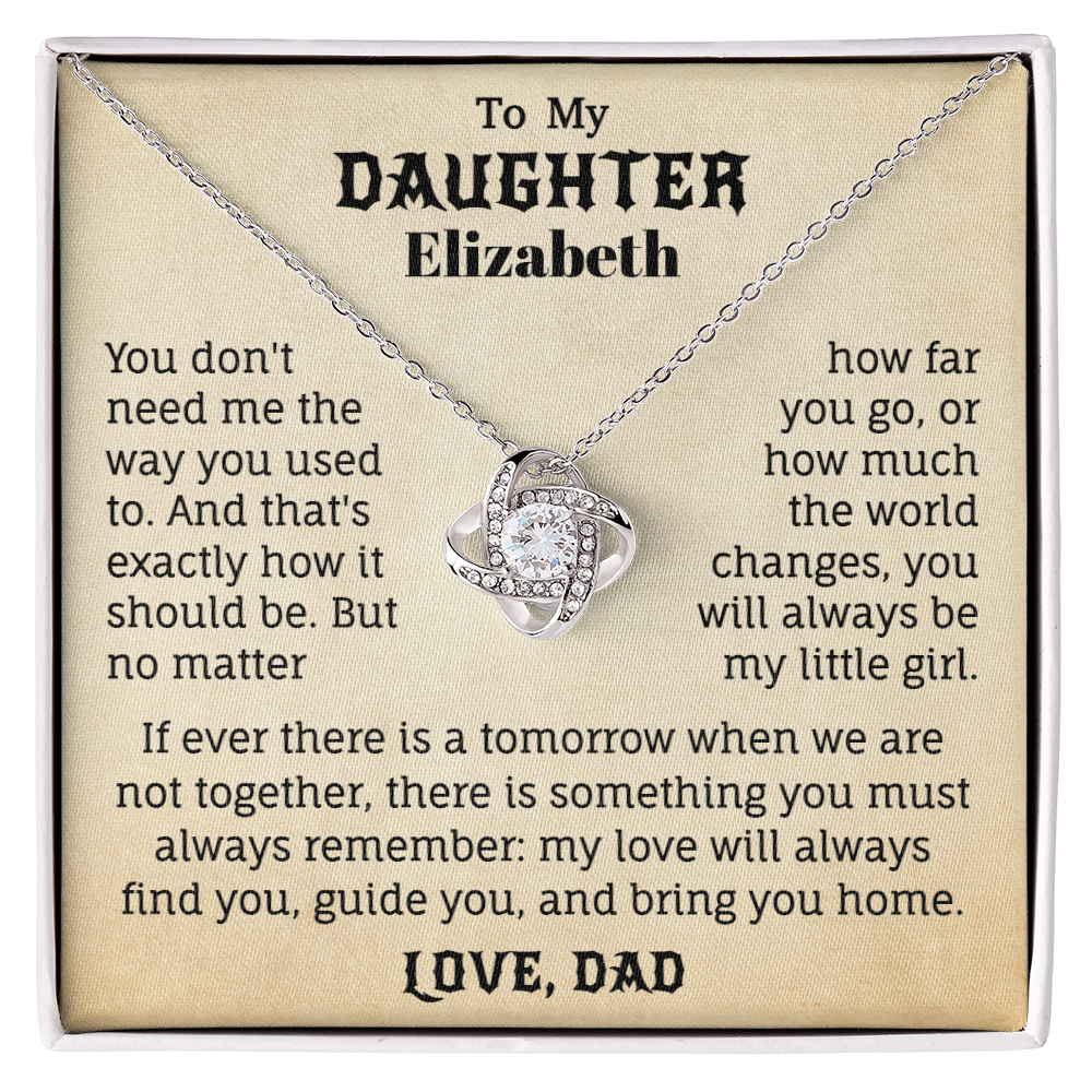 To My Daughter Personalized Name Necklace from Dad.