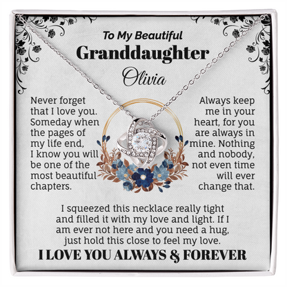 To My Granddaughter Personalized Name Necklace.