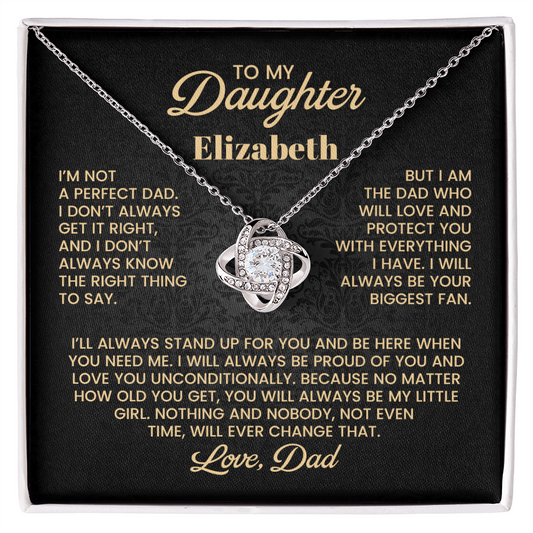 To My Daughter Personalized Name Necklace from Dad.
