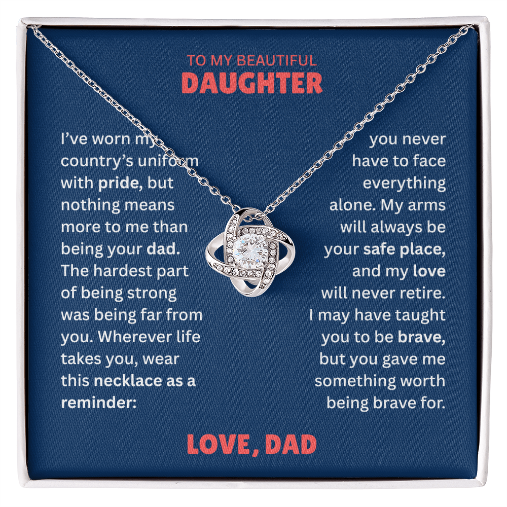 To My Daughter Necklace from Militarily Dad.