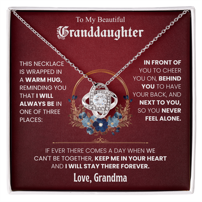 To My Beautiful Granddaughter Necklace Set from Grandma.