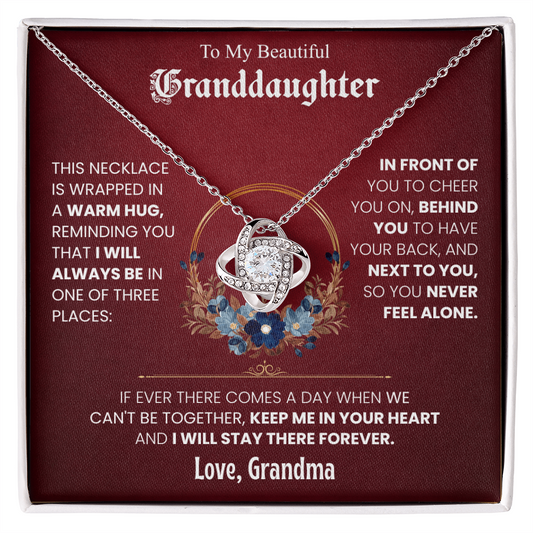 To My Beautiful Granddaughter Necklace Set from Grandma.