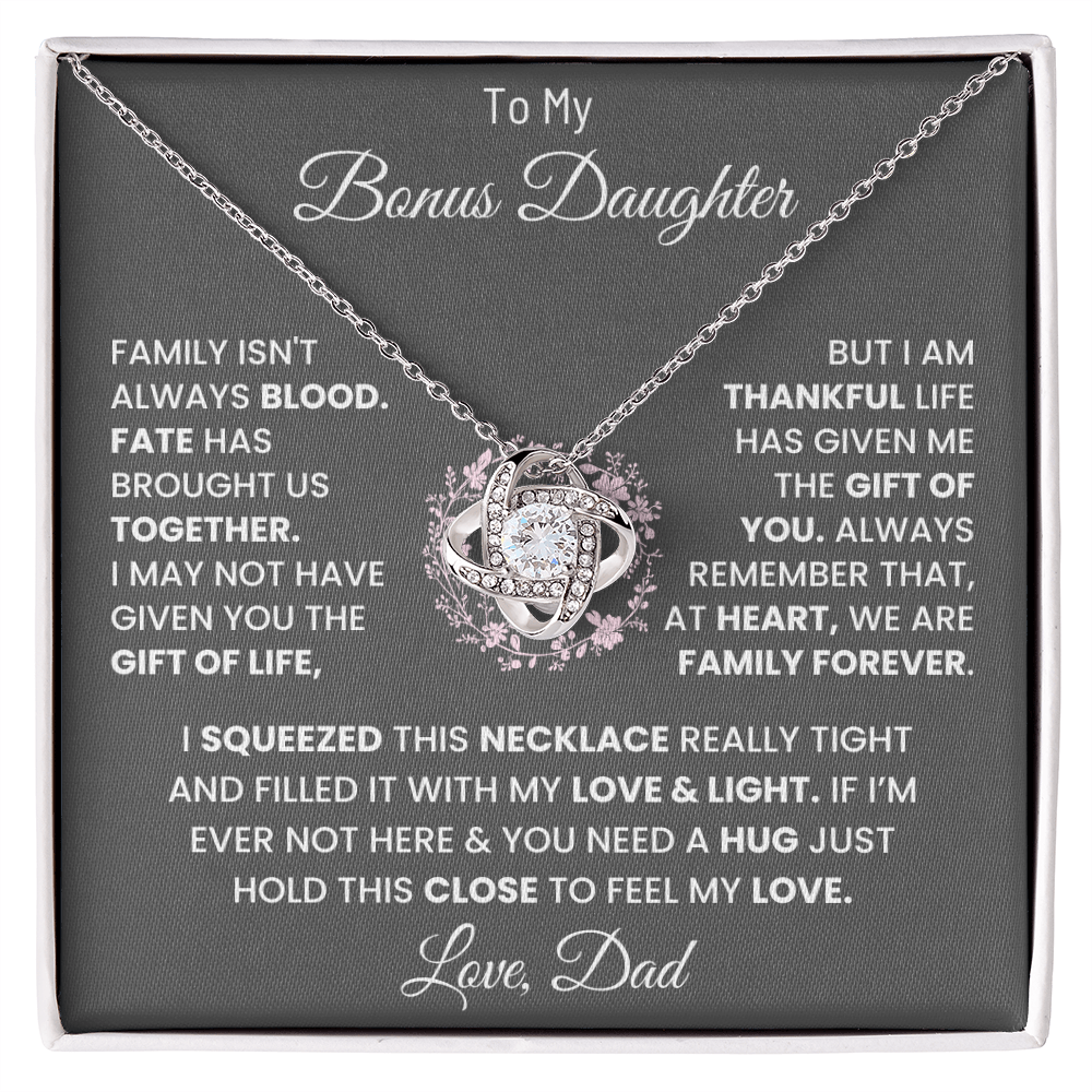 To My Bonus Daughter Necklace from Dad.