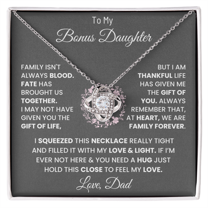 To My Bonus Daughter Necklace from Dad.