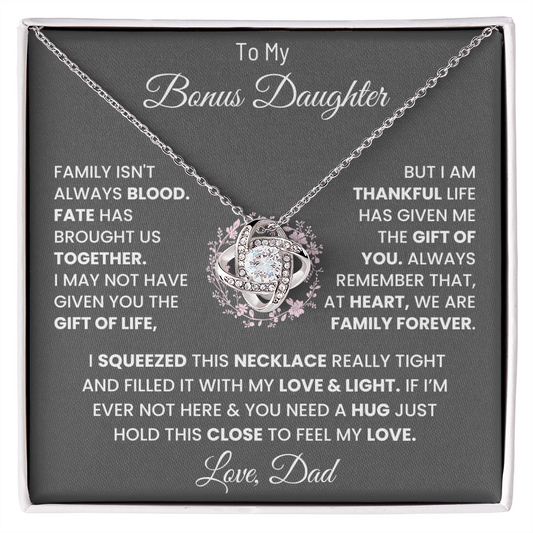 To My Bonus Daughter Necklace from Dad.