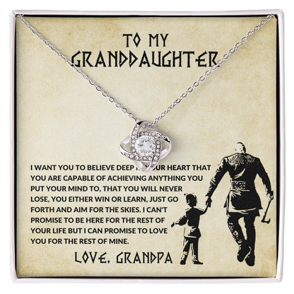 TO MY GRANDDAUGHTER VIKING STYLE MASSAGE CARD.