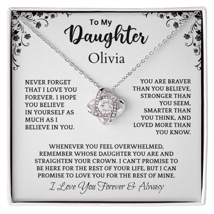 To My Daughter, Personalized Name Necklace. (Almost sold out)