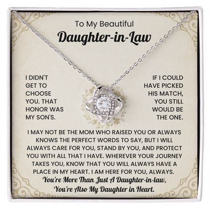To My Beautiful Daughter-in-Law Necklace.