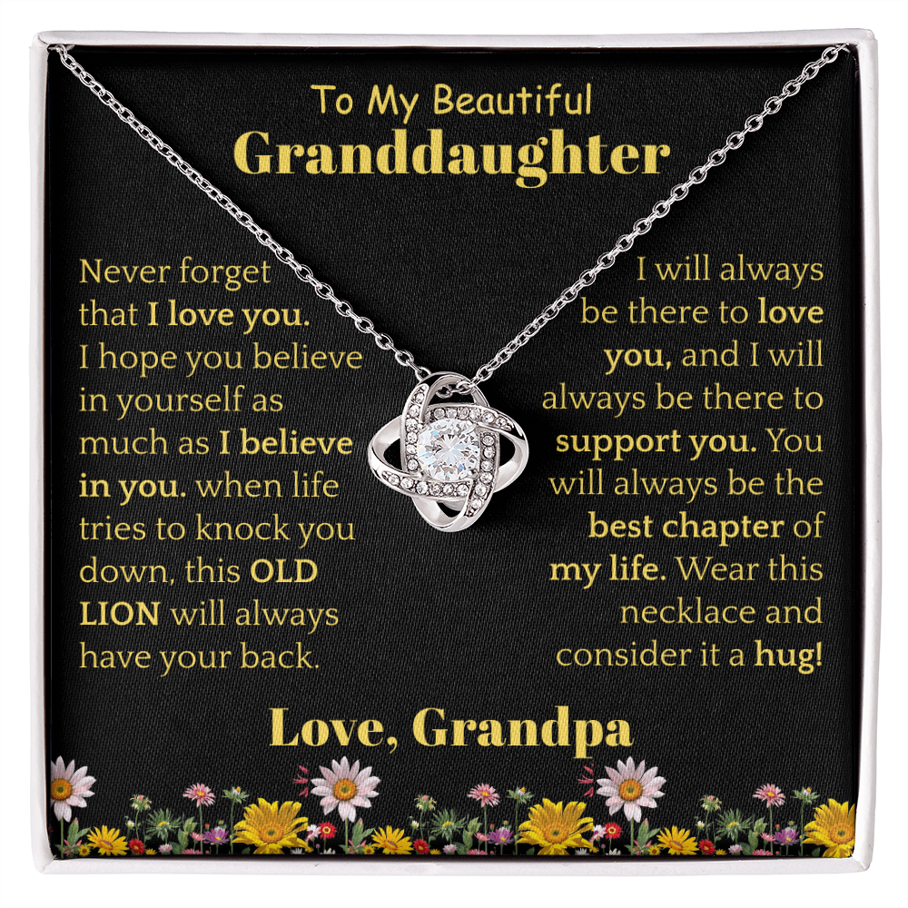 To My Beautiful Granddaughter Necklace from Grandpa.