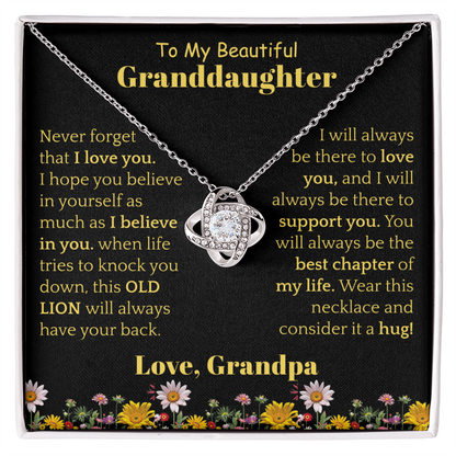 To My Beautiful Granddaughter Necklace from Grandpa.