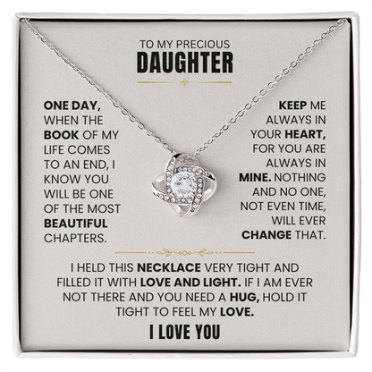 To My Precious Daughter | I Love You Necklace Set.