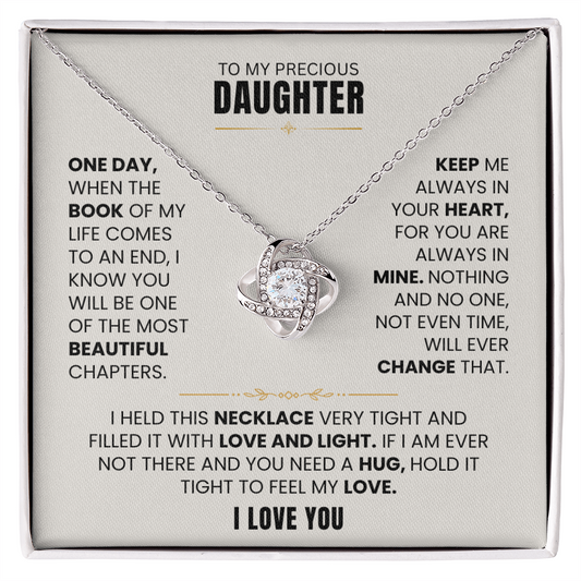 To My Precious Daughter | I Love You Necklace Set.
