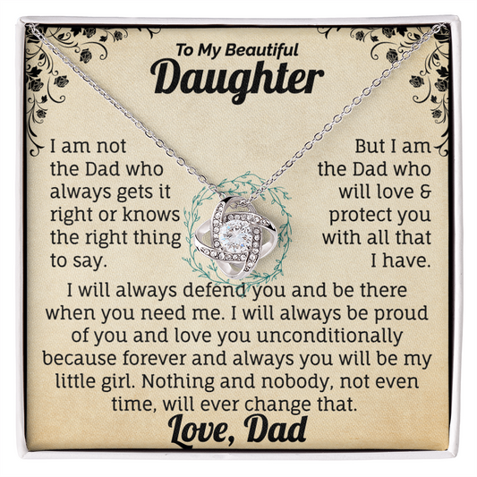 To My Beautiful Daughter Necklace. (Almost sold out)