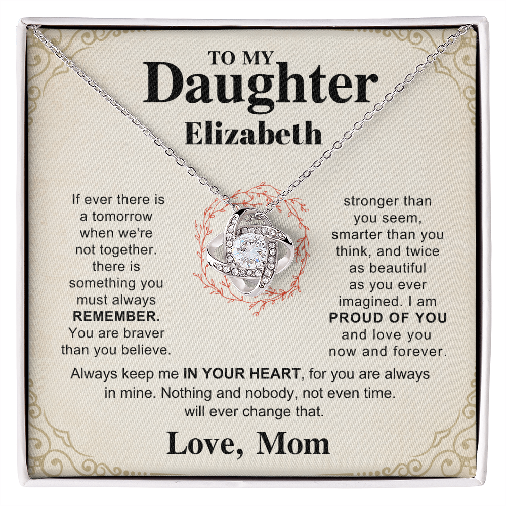 To My Daughter Personalized Name Necklace from MOM.