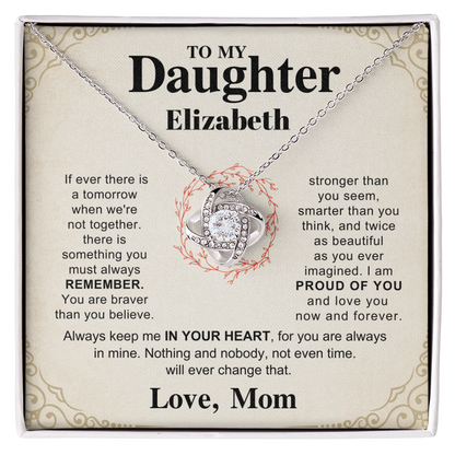 To My Daughter Personalized Name Necklace from MOM.
