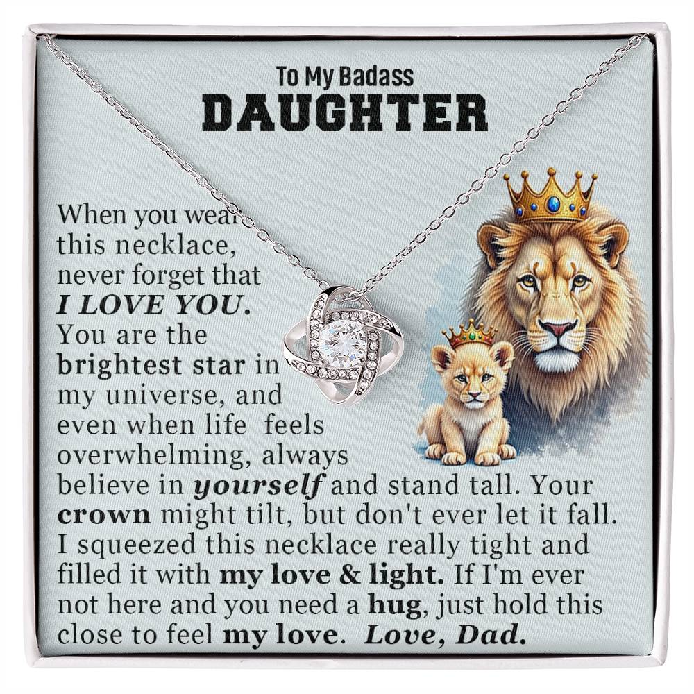 To My Badass Daughter Necklace.(Almost sold out)