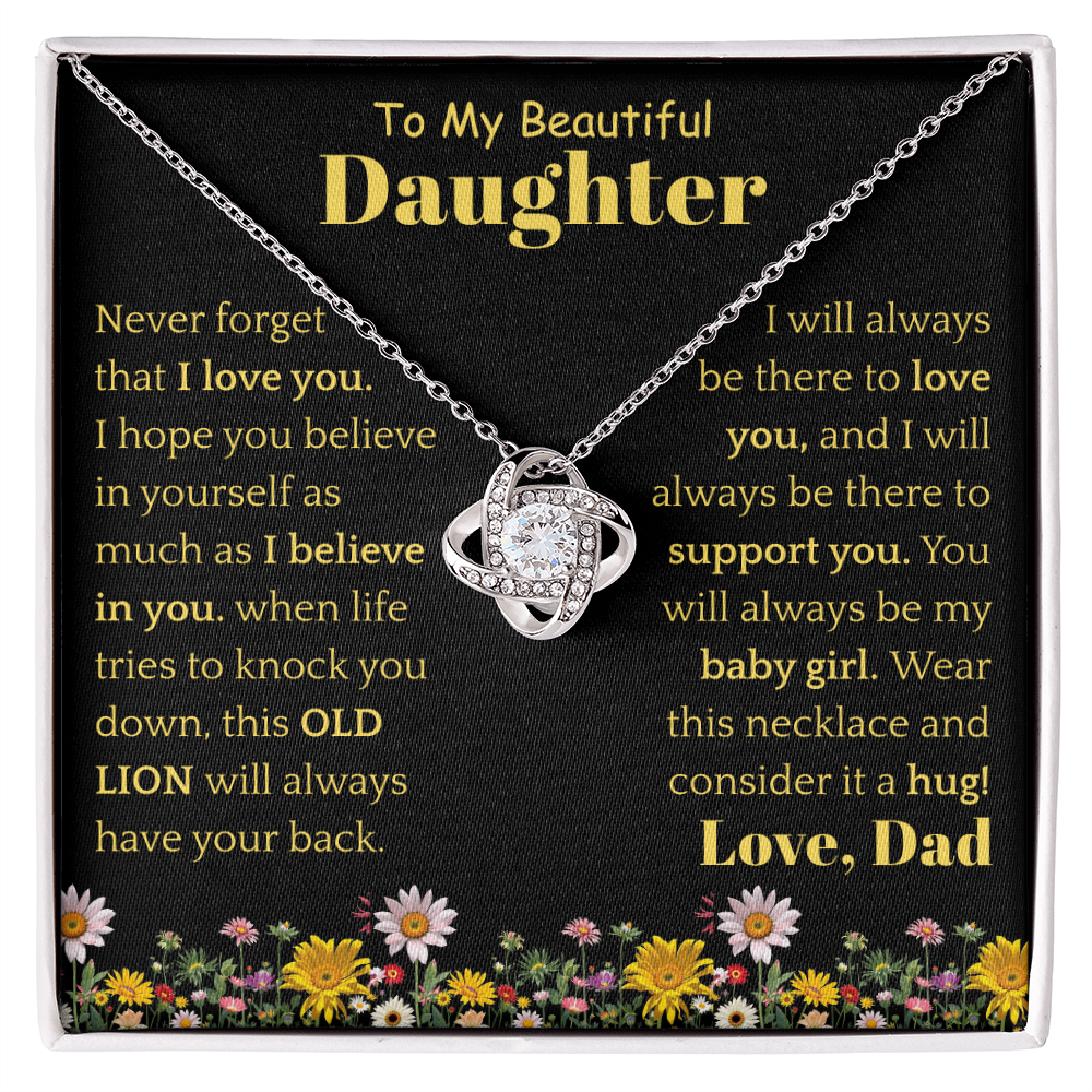 To My Beautiful Daughter Necklace from Dad.