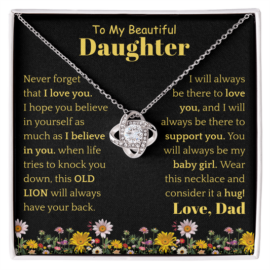 To My Beautiful Daughter Necklace from Dad.