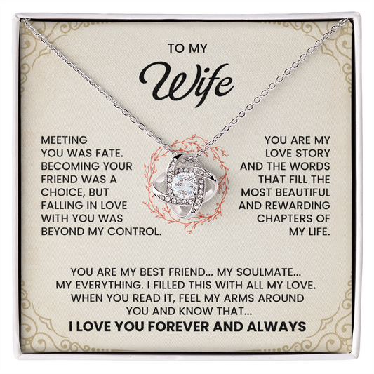 To My Wife, I Love You Forever & Always Necklace.