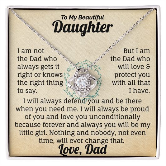 To My Beautiful Daughter Necklace.