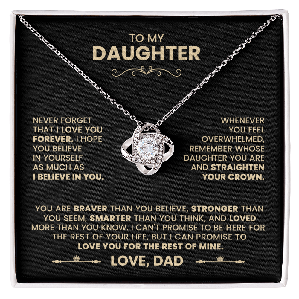 To My Daughter, I Love You For The Rest Of Mine Necklace from Dad.
