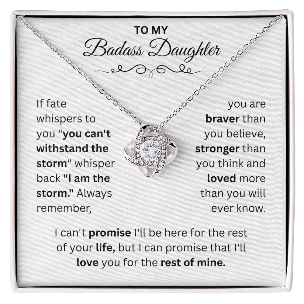 To My Badass Daughter Necklace.