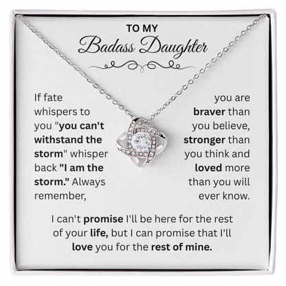 To My Badass Daughter Necklace.